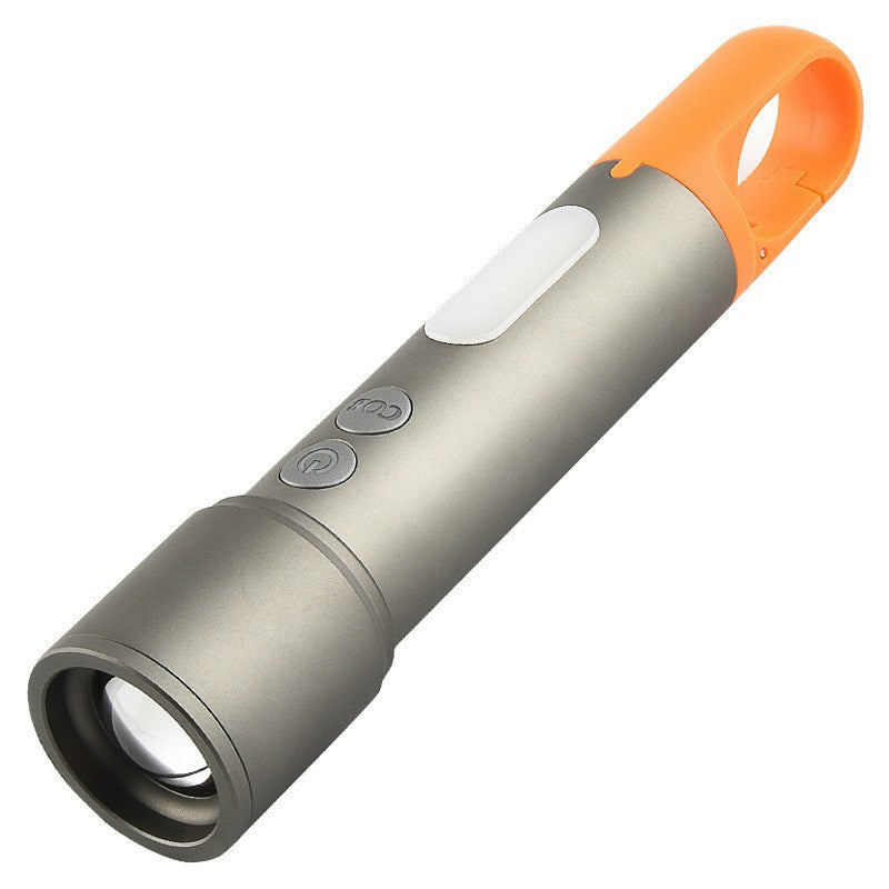 Rechargeable Zoom Led Flashlight With Hook