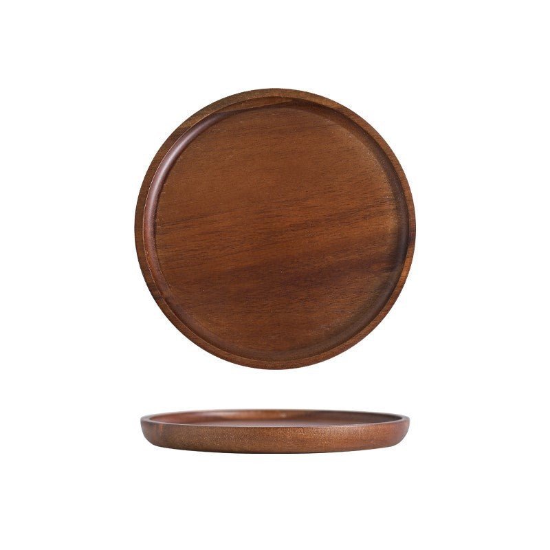 8 In Wood Round Serving Tray - Delite Promotional Products