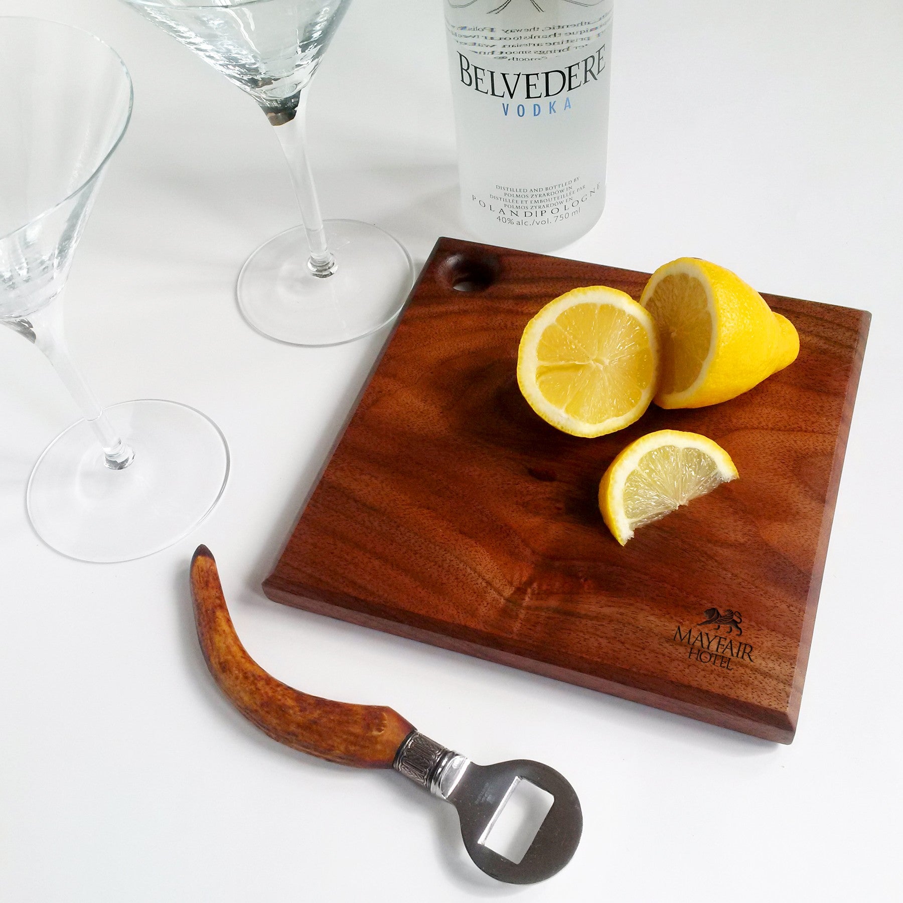 8 X 8 In Canadian Black Walnut Serving Board - Delite Promotional Products