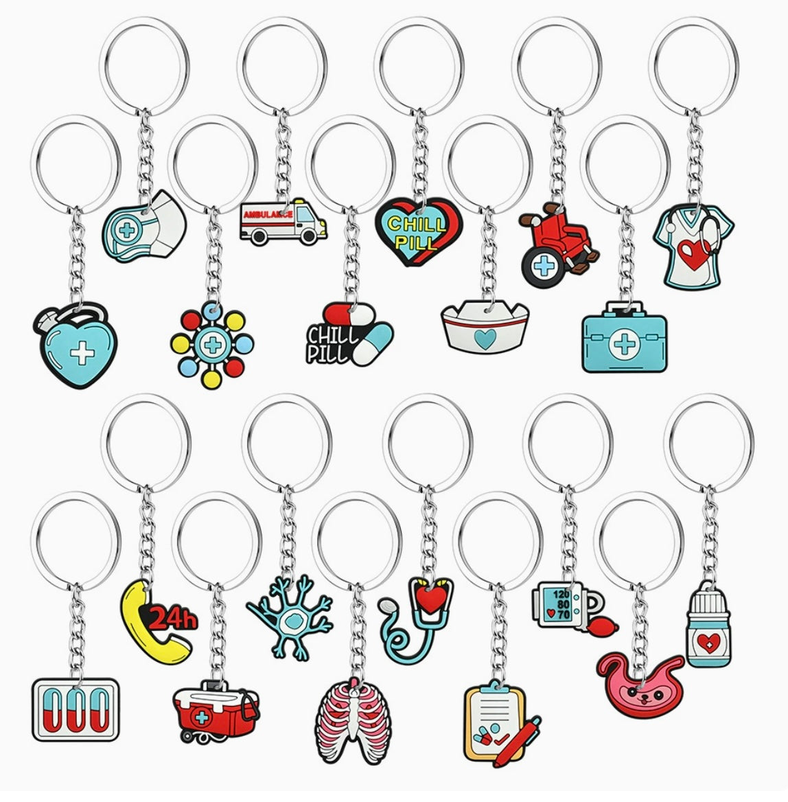 Pvc Nurse-themed Keychains