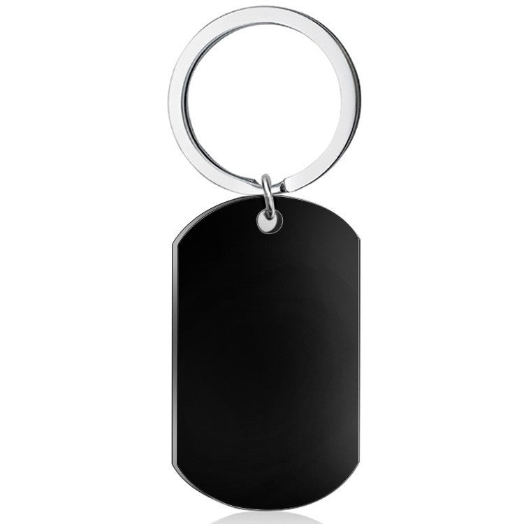 Dog Tag Metal Keychain