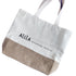 Jute And Canvas Patchwork Design Bag