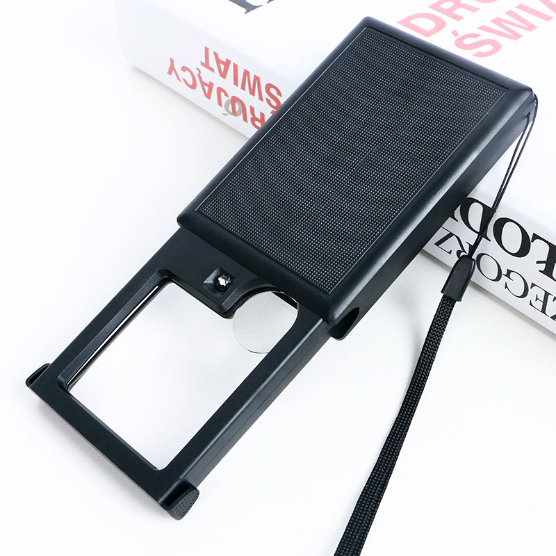 Pull Out Portable Magnifying Glass With Led
