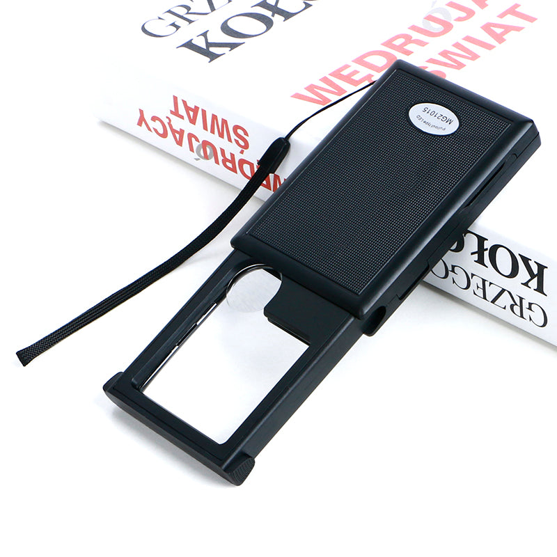 Pull Out Portable Magnifying Glass With Led