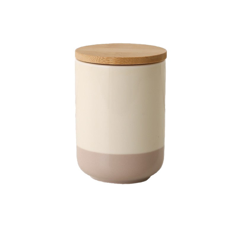 Ceramic Coffee Mug With Wood Lid