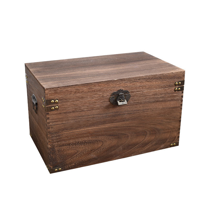 Wooden Flap Lock Storage Box