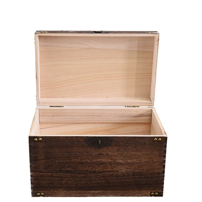 Wooden Flap Lock Storage Box