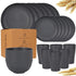 24 Piece Set Of Wheat Straw Tableware