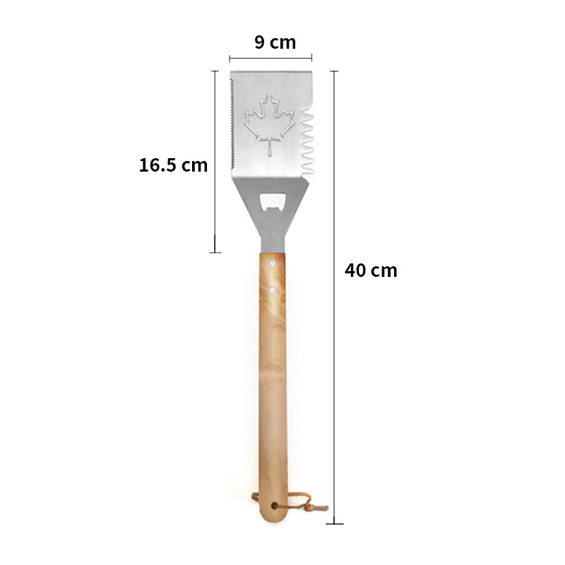 Multifunction Grill Spatula With Wooden Handle