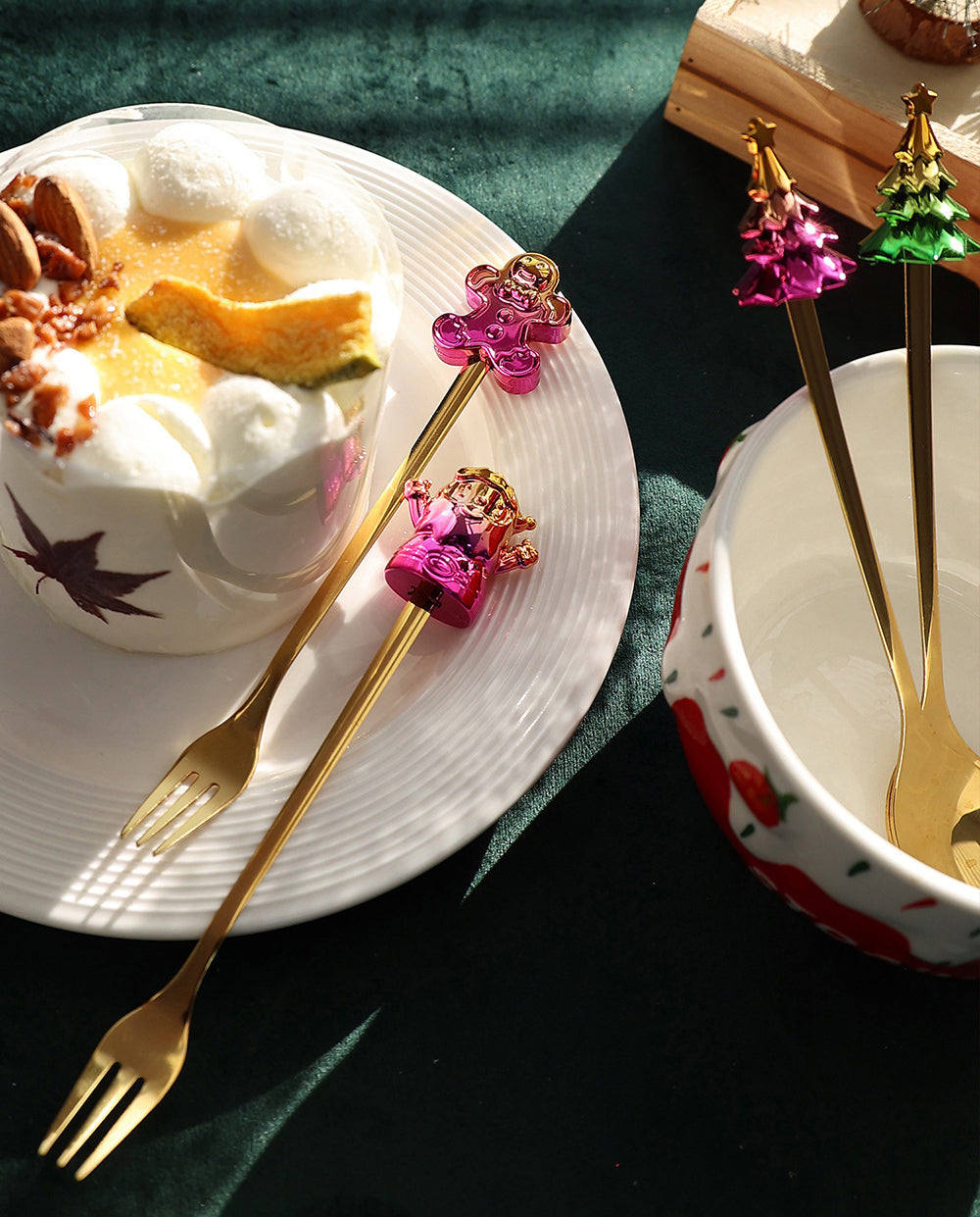 4pcs Christmas Spoon And Fork