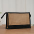 Burlap Jute Cosmetic Tote Bag