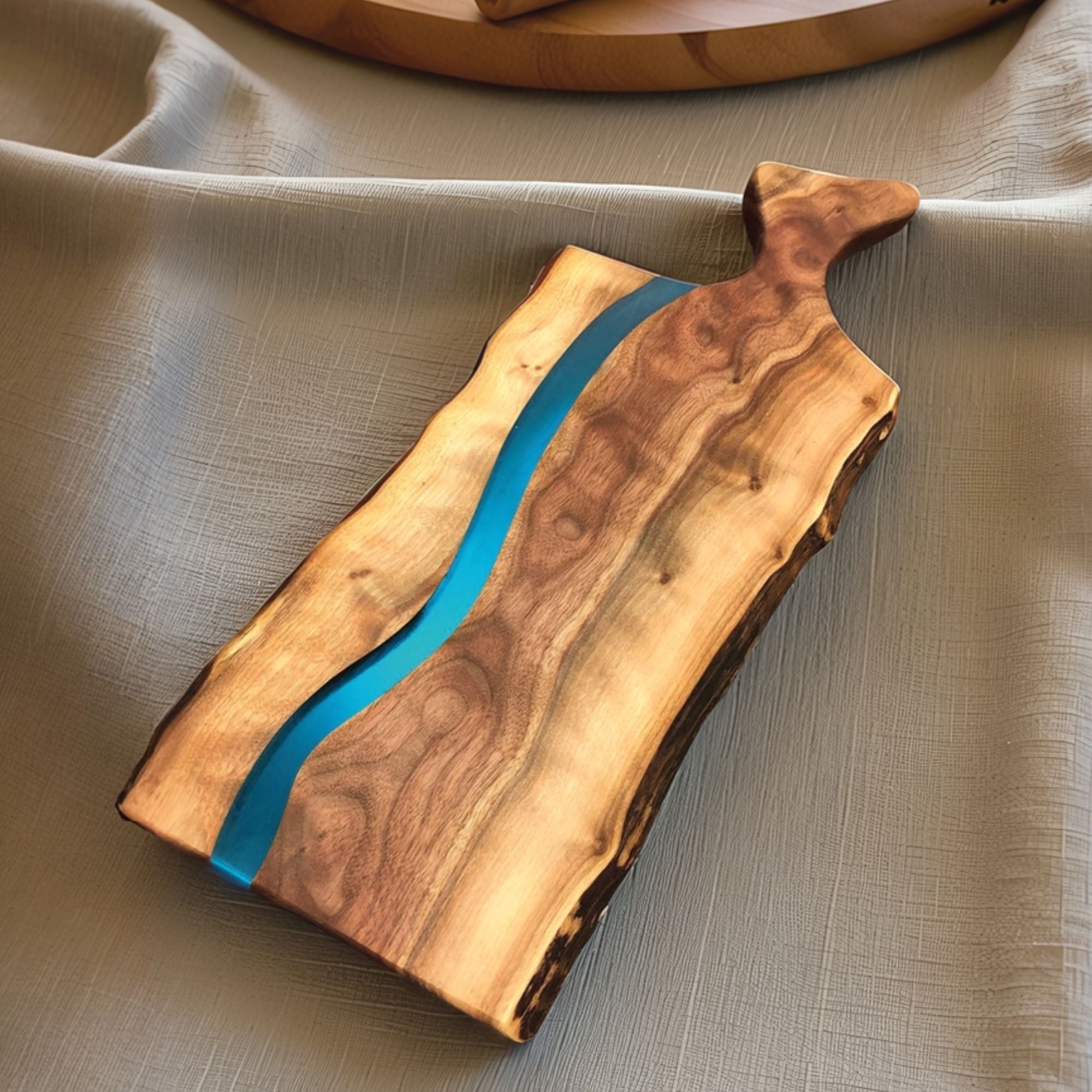 Black Walnut 22-inch Serving Paddle With Resin