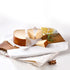 Marble And Wood Serving Tray With Handle