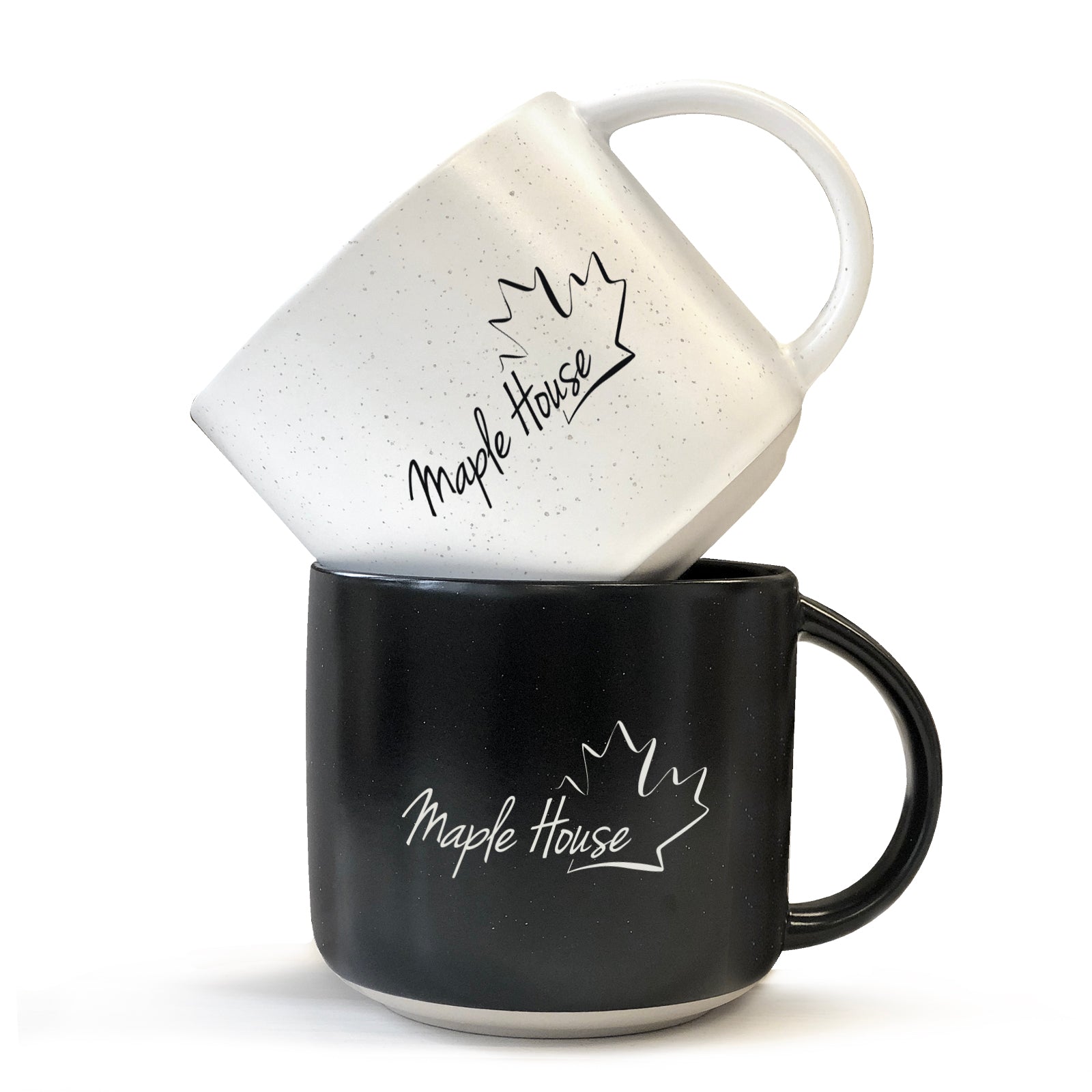 Tasse à café en grès moucheté