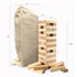 Wooden Tower Stacking Game Kit Cotton Pouch Portable Travel Party Tabletop Game
