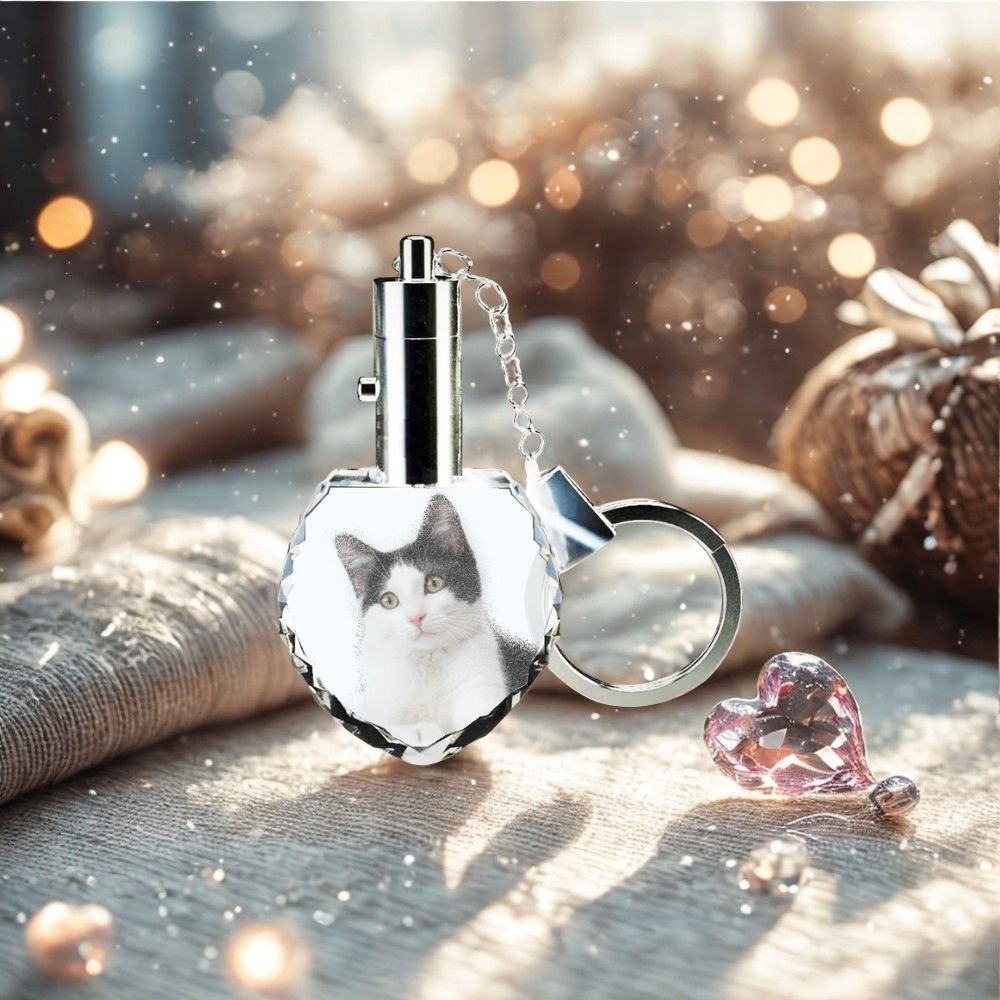 Crystal Heart Shaped Keychain