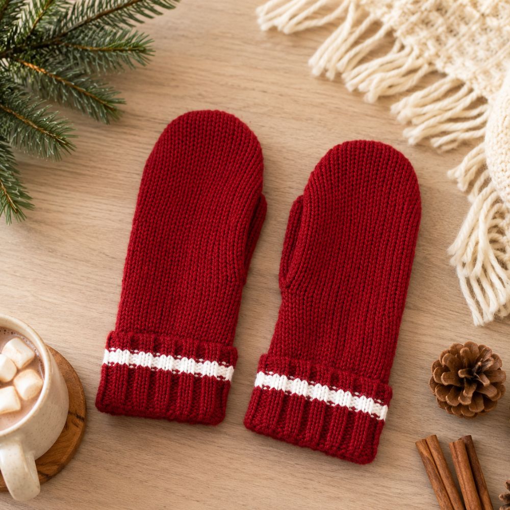 Kids Knitted Mittens