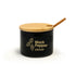 Ceramic Jar With Bamboo Lid And Spoon