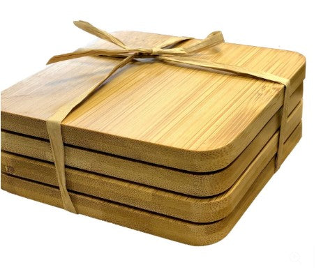 Lot de 4 sous-verres en bambou