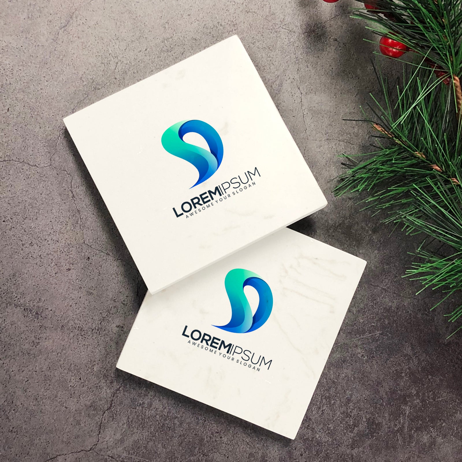 Marble Coaster Set ( Set Of 2) - Square