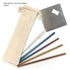 Colored Straw Set With Free Coaster Opener