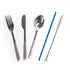 Stainless Steel Cutlery With Straw Set