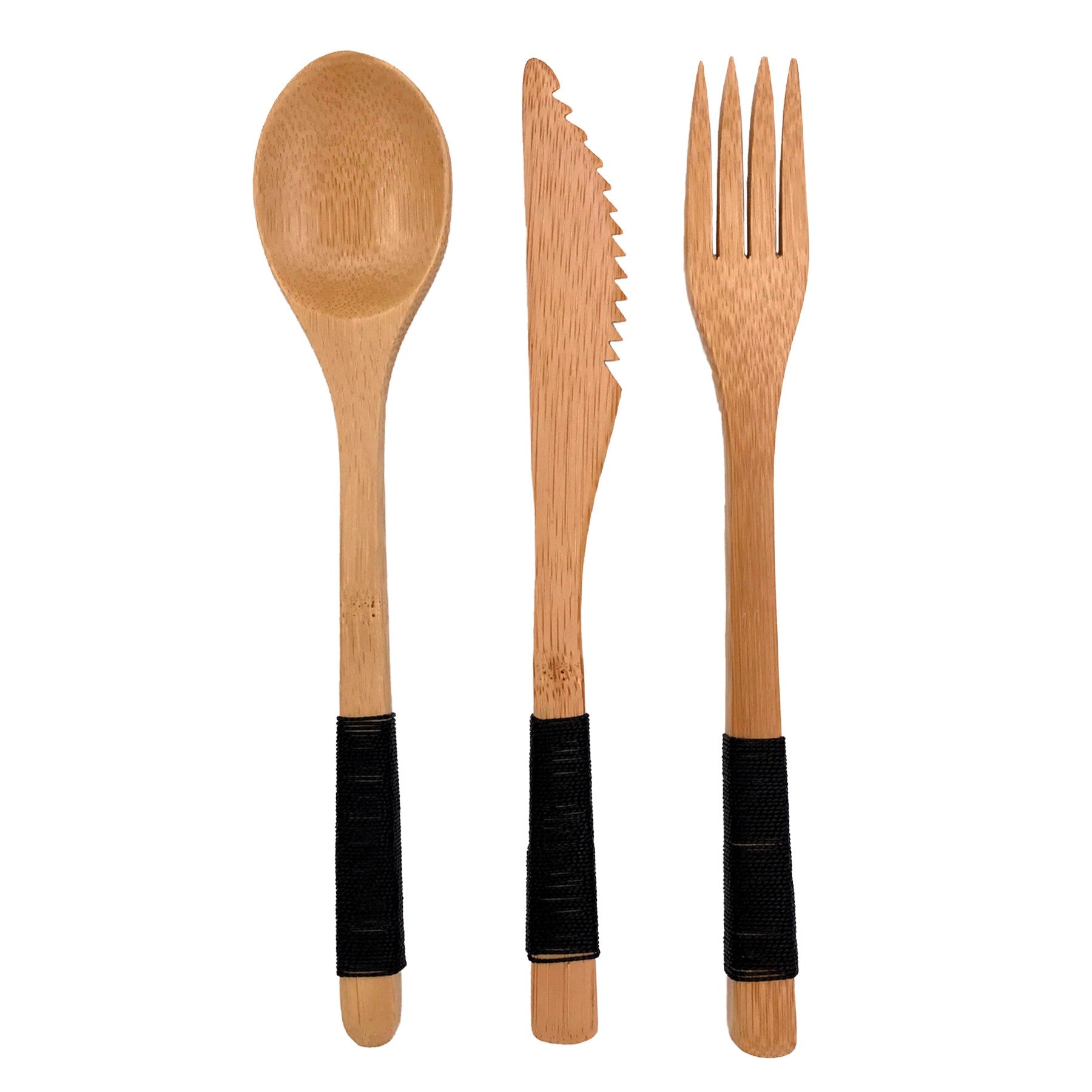 Bamboo Utensil/cutlery Set With Pouch