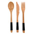 Bamboo Utensil/cutlery Set With Pouch