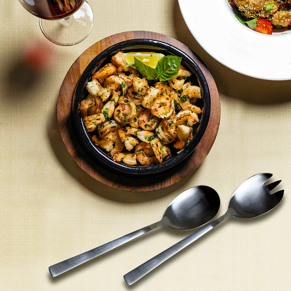 Stainless Steel Salad Serving Fork And Spoon (2pcs)