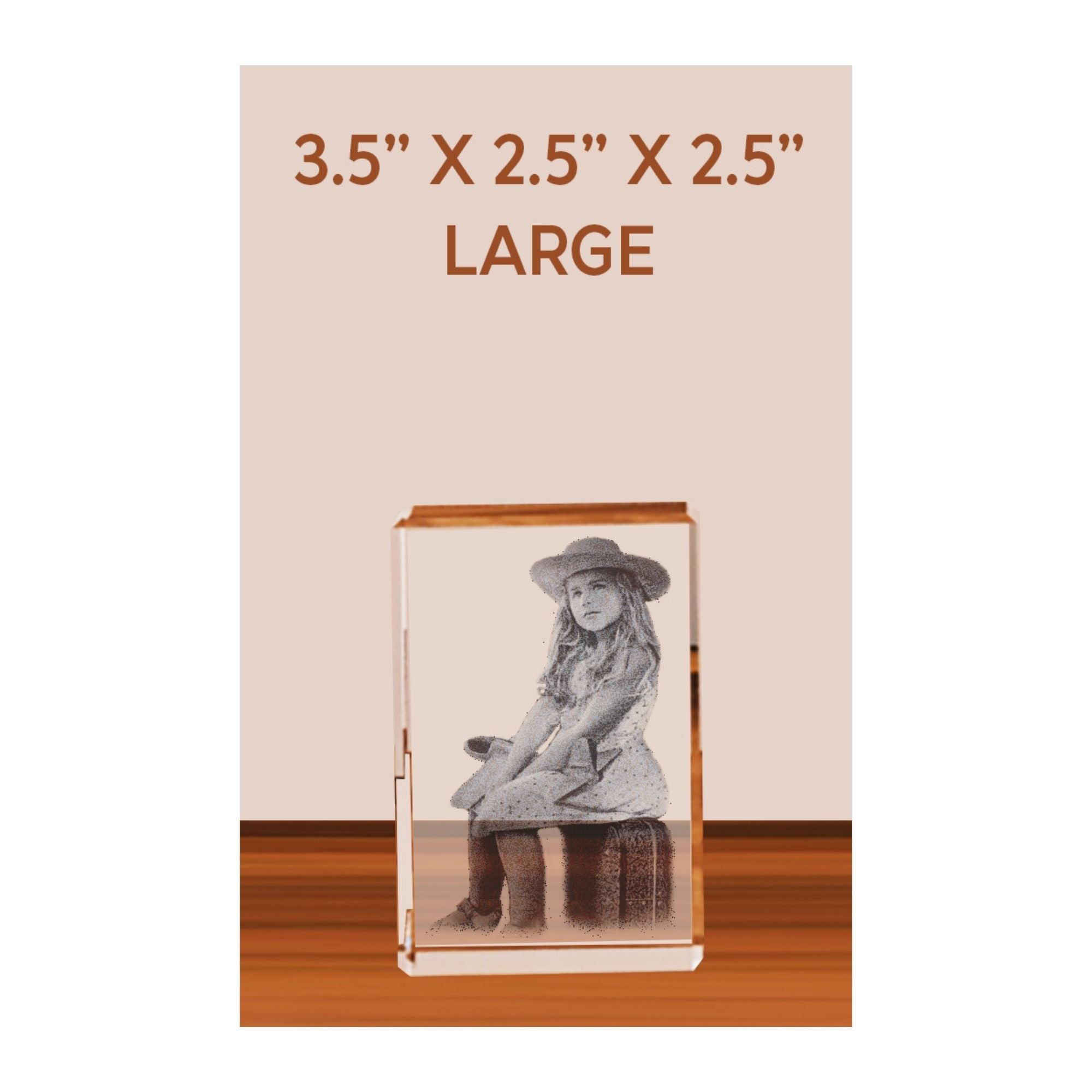 Rectangular Large Crystal 90x60mm