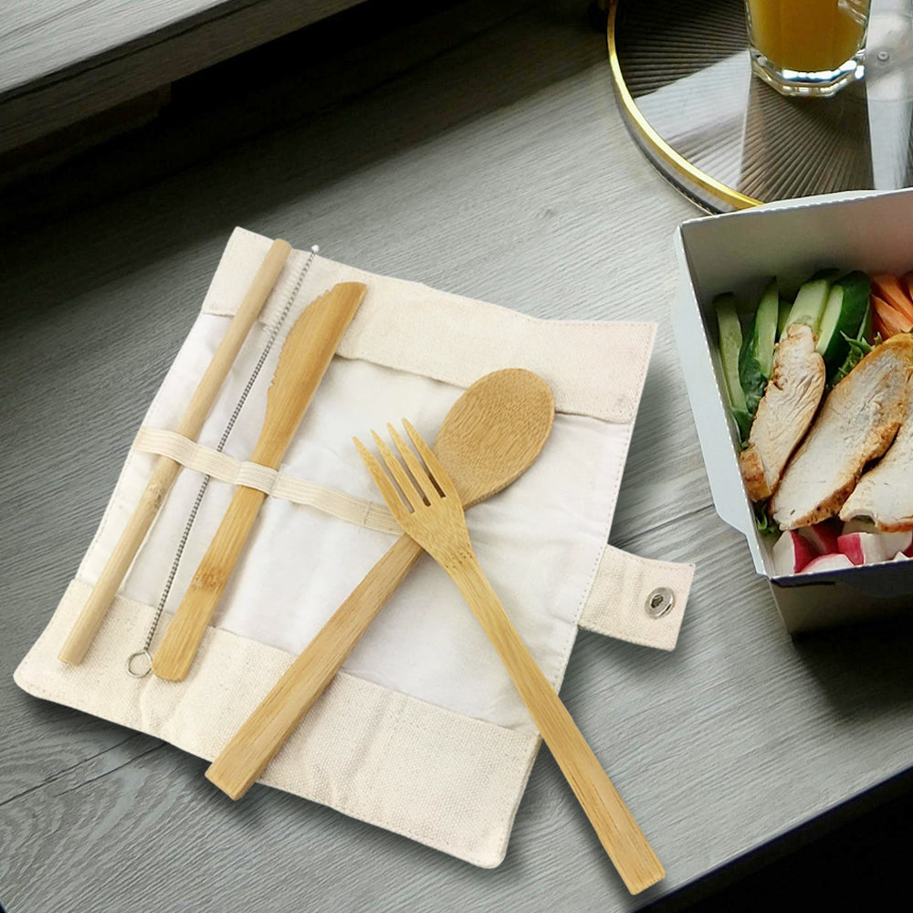 Travel Cutlery Bamboo Set