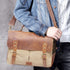 Vintage Canvas & Leather Messenger Bag
