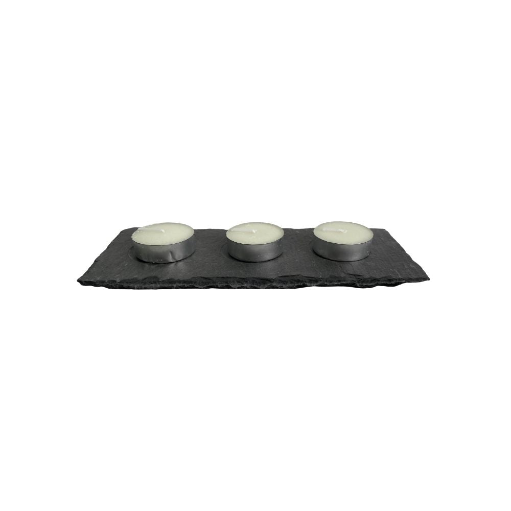 Tranquil Glow Slate Candle Trio
