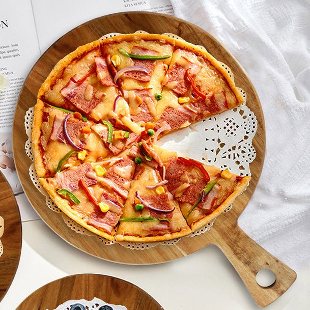 Acacia Wood 12 Inch Round Pizza Board - Delite Promotional Products