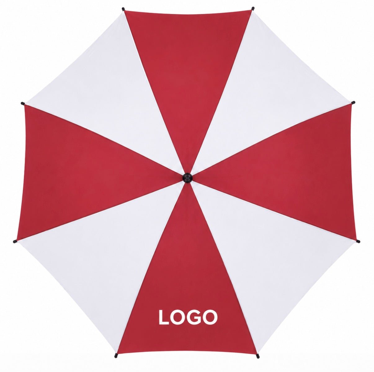 Automatic Golf Umbrella With Red & Whit - Delite Promotional Products