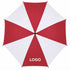Automatic Golf Umbrella With Red & Whit - Delite Promotional Products