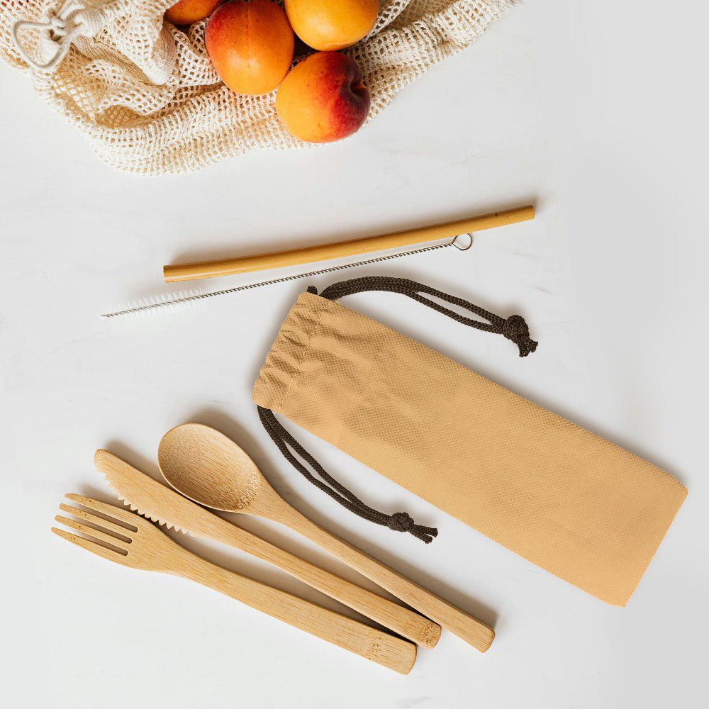 Bamboo Utensil And Straw Set - Delite Promotional Products