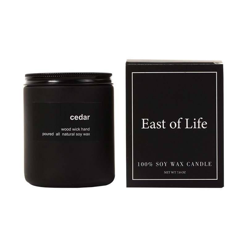 Black Glass Scent Smokeless Candle Gift Box Pack Set - Delite Promotional Products