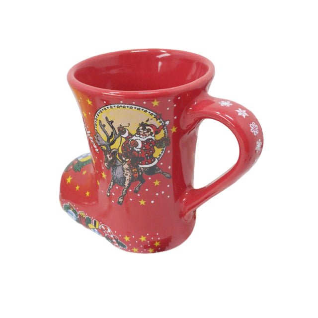 Boots Design Christmas Ceramic Mug Full Color Printed - Delite Promotional Products