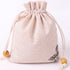 Burlap Drawstring Pouch With Wooden Beads Decor - Delite Promotional Products