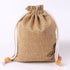 Burlap Drawstring Pouch With Wooden Beads Decor - Delite Promotional Products