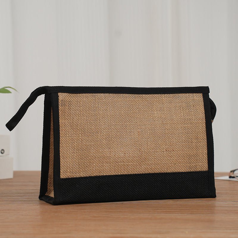 Burlap Jute Cosmetic Tote Bag - Delite Promotional Products
