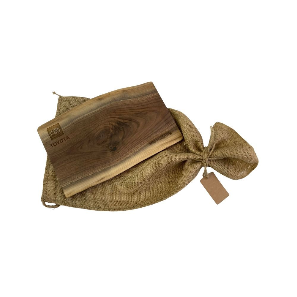 Canadian Black Walnut Cutting Board 10 X 18 In With Blurlap Bag - Delite Promotional Products