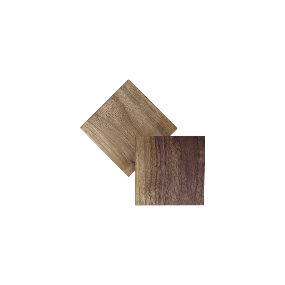 Canadian Walnut Coaster Set Of 2 4x4 - Delite Promotional Products