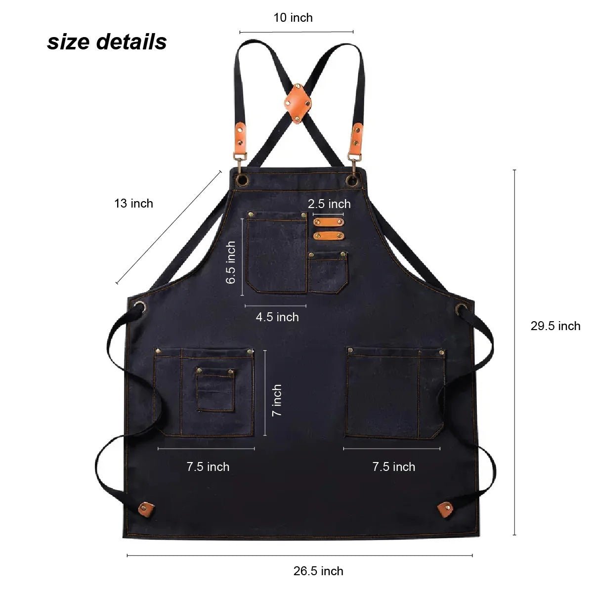 Canvas Apron With Detachable Name Patch - Delite Promotional Products