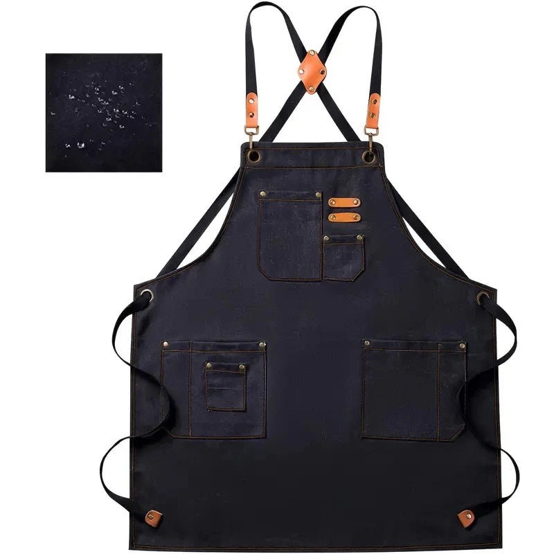 Canvas Apron With Detachable Name Patch - Delite Promotional Products