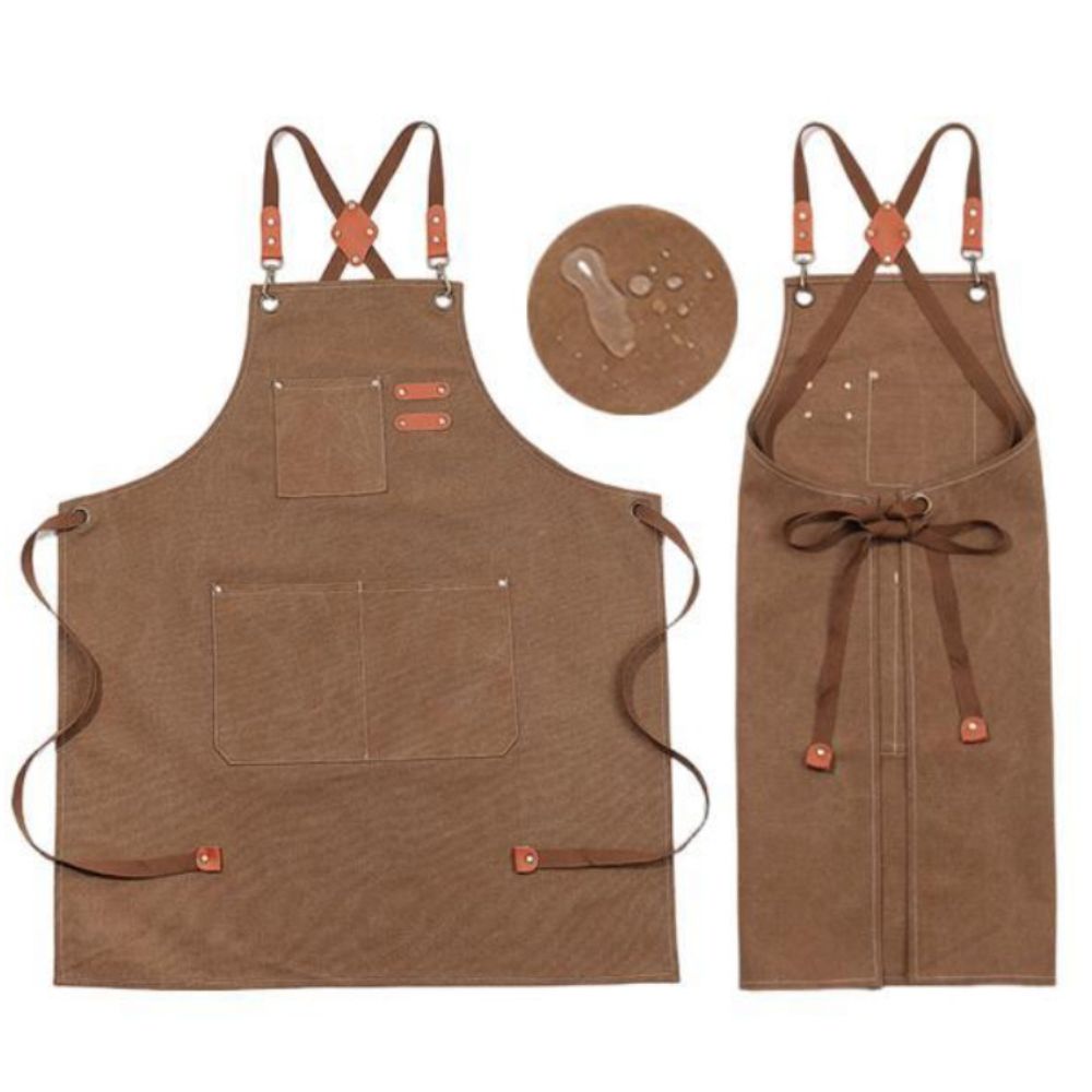 Canvas Apron With Removable Name Patch - Delite Promotional Products