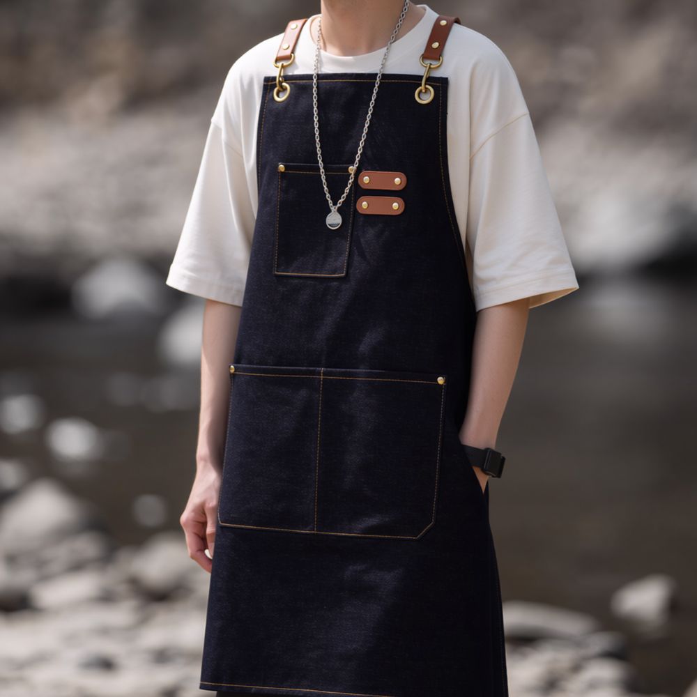 Canvas Apron With Removable Name Patch - Delite Promotional Products