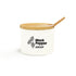 Ceramic Jar With Bamboo Lid And Spoon - Delite Promotional Products