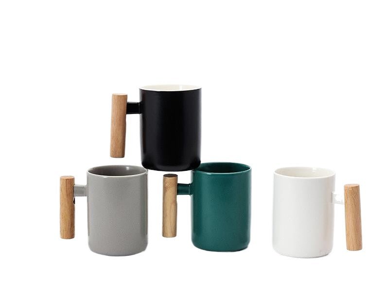 Ceramic Mug With Wooden Handle - Delite Promotional Products